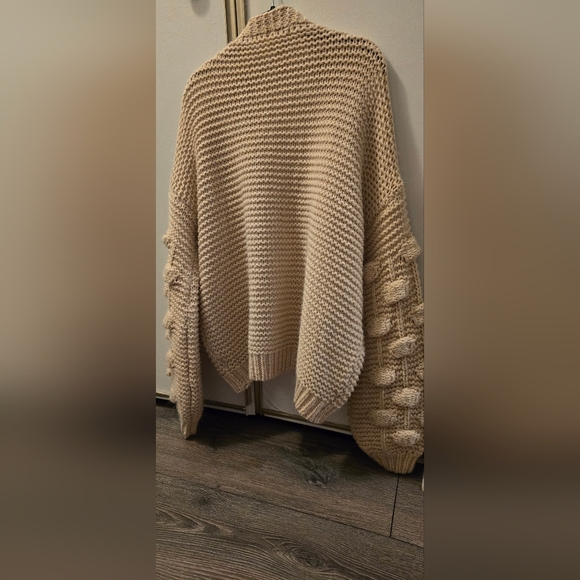 Tea & Cup Los Angeles Knit Cardigan Bubble Sleeves M/L Polyester - Picture 6 of 16